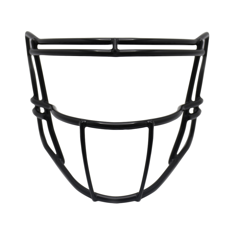 Black Iron Football Helmet Facemask with PVC Coating – Durable Protection for Athletes