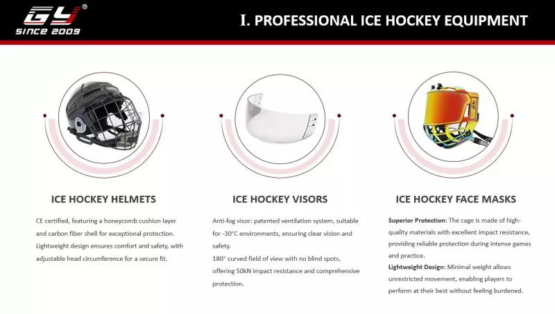 CE-Certified Ice Hockey Helmets